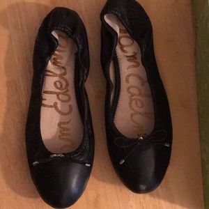 Sam edelman black leather flats